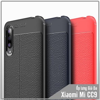 Ốp lưng dẻo cho Xiaomi MI CC9 vân giả da Auto Focus