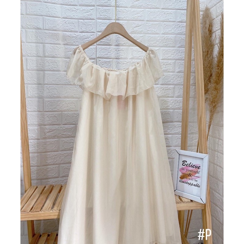 [Mã FAGREEN245 giảm 10% tối đa 30K đơn 99K] Đầm Maxi tơ trễ vai dáng dài hàng đẹp 2 lớp⚡️Ảnh thật | BigBuy360 - bigbuy360.vn