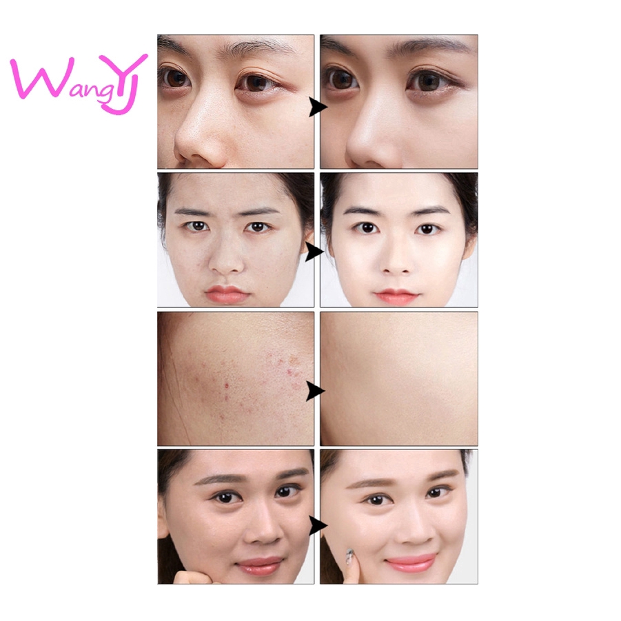 Kem nền dạng cushion tích hợp kem foundation kem BB CC và kem che khuyết điểm cùng cọ đầu nấm nhỏ dành cho trang điểm