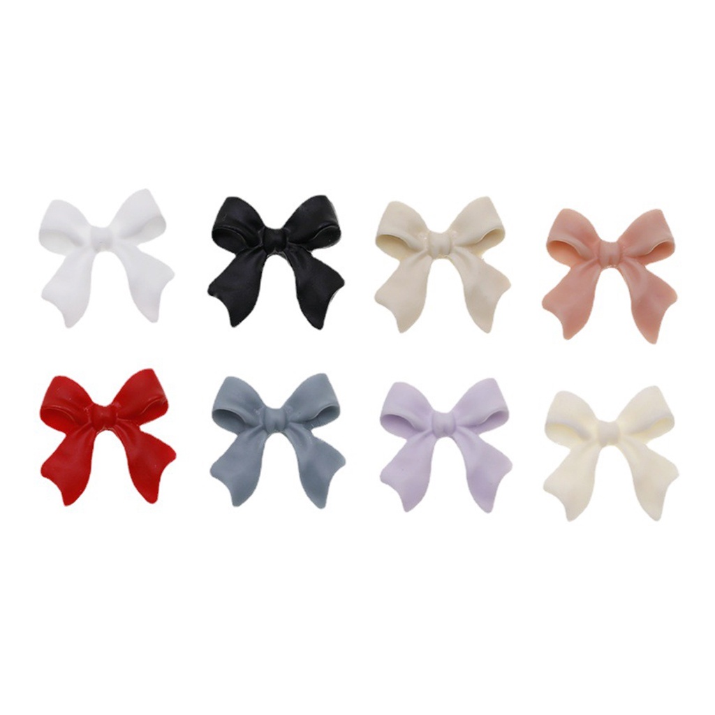 Set 1 Túi 100 Miếng Dán Trang Trí Móng Tay 3D Đa Năng Hình Nơ Dành Cho Salon