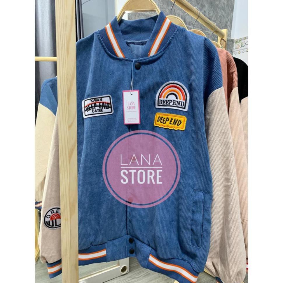 Áo Khoác Bomber Nhung Gân Phối Màu Cực Xinh đẳng cấp việt của thời trang kmg