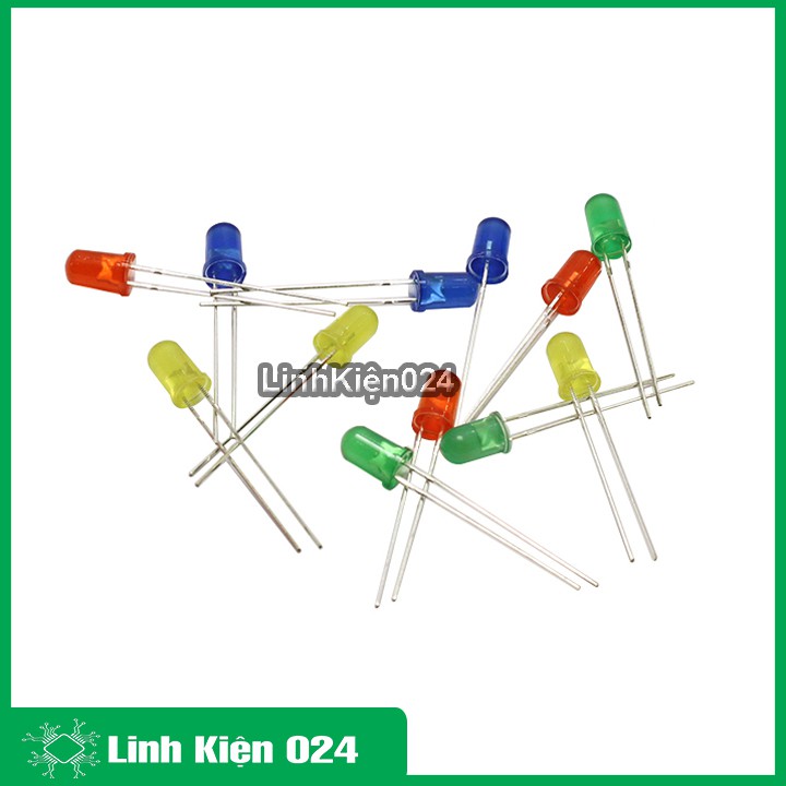 Led Phủ Màu Phi 3 Gói 1000 Bóng - Chân Dài(Ánh Sáng Màu)