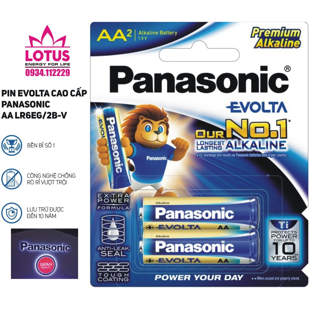 Pin Evolta cao cấp Panasonic AA LR6EG/2B-V  – Hàng Chính Hãng