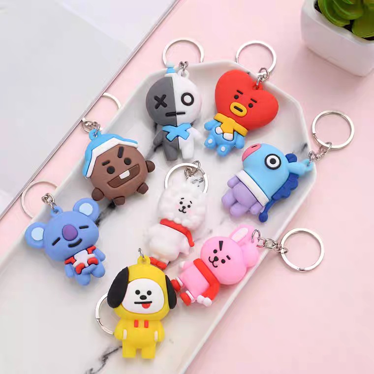 Móc Khóa Hình Các Nhân Vật Bt21 Của Bts Tata Cooky Chimmy Mank Van Koya Rj Shooky