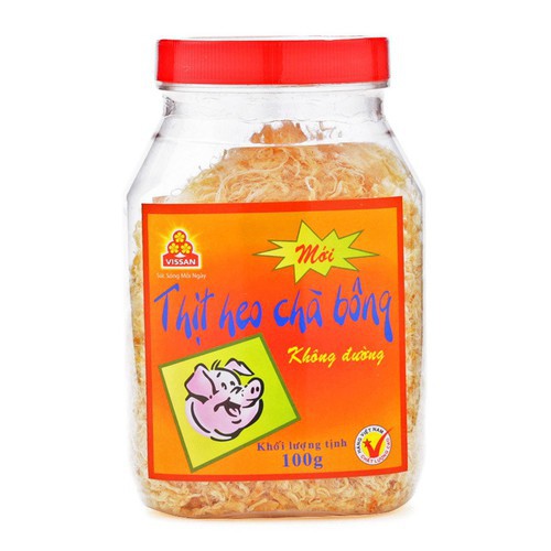 Thịt heo chà bông Vissan vị mặn ngọt/ vị truyền thống 100g-200g