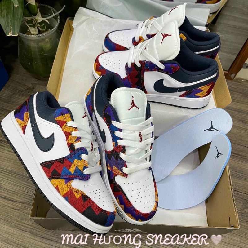 Giày Jordan thổ cẩm  ,  giày thể thao nam nữ sneaker jd1 full hộp