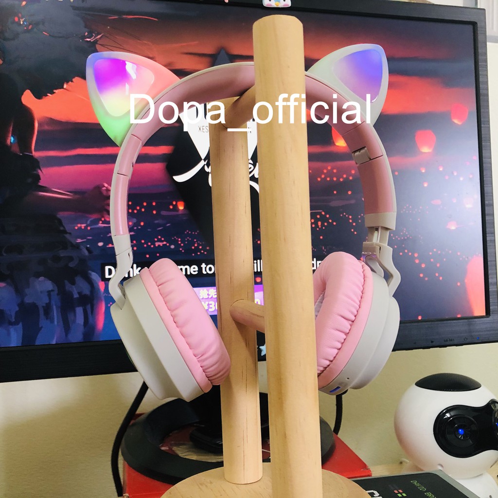 Tai nghe mèo bluetooth Goden House cao cấp, headphone tai mèo đáng yêu có mic chống ồn hiệu quả bảo hành 12 tháng. | BigBuy360 - bigbuy360.vn