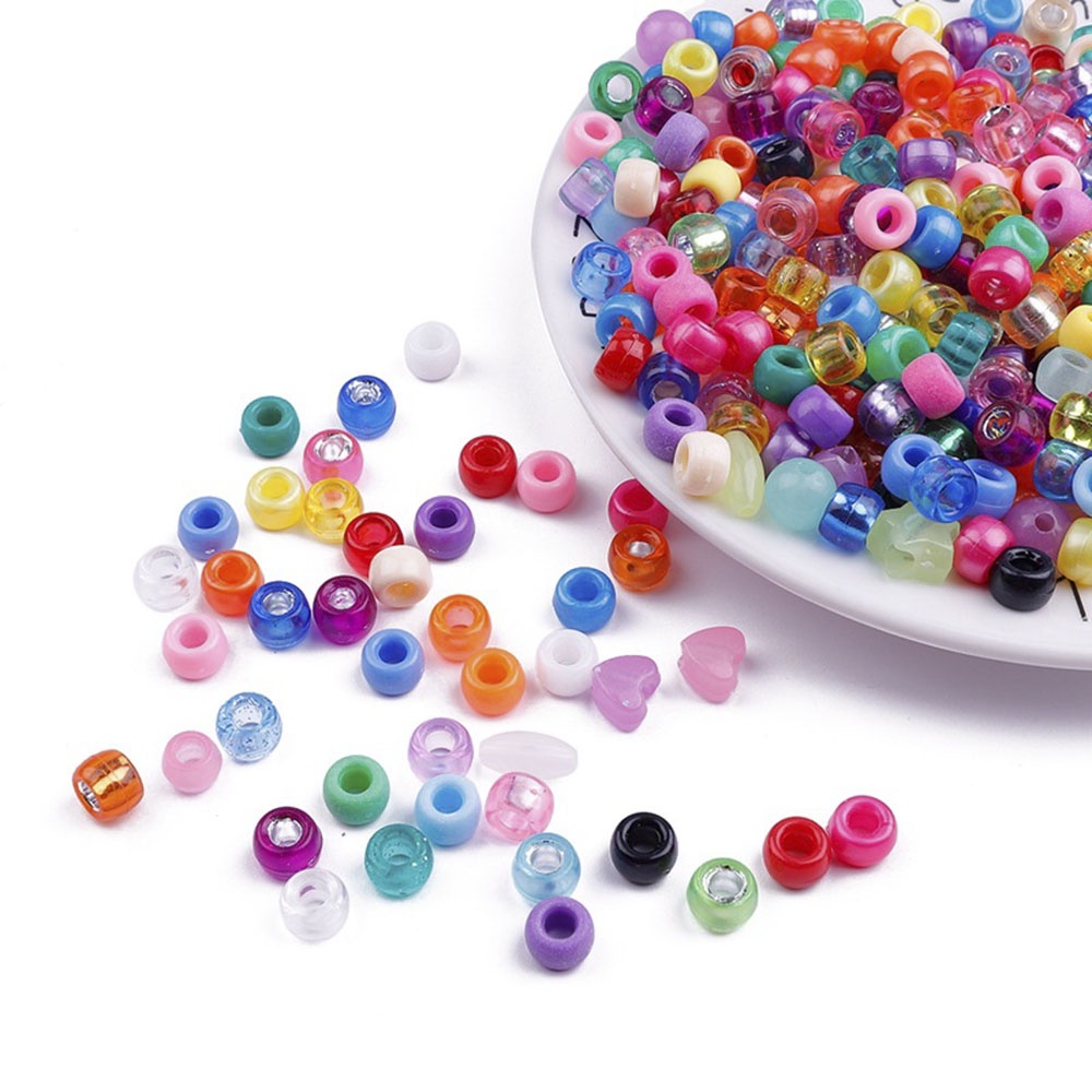 Hạt Nhựa Acrylic Nhiều Màu Sắc Dùng Làm Trang Sức Diy