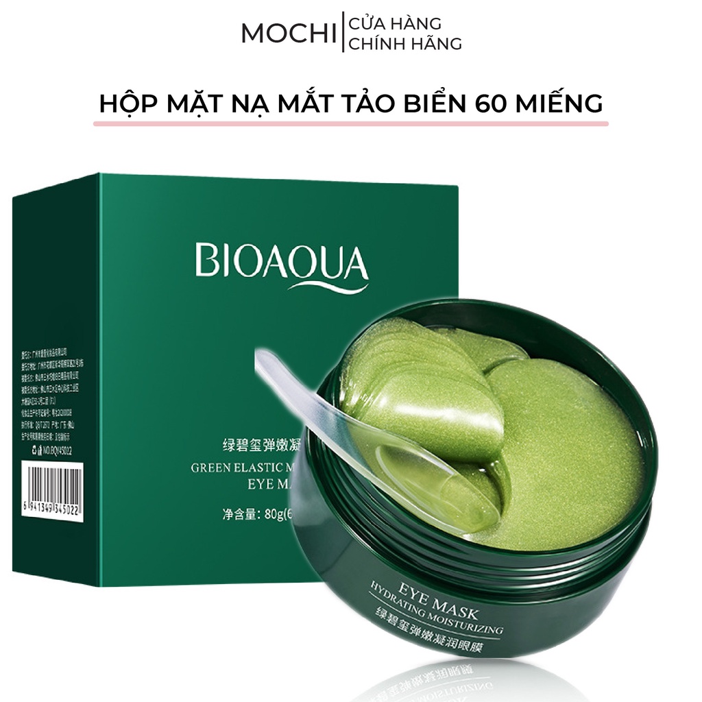 Mặt Nạ Mắt Bioaqua Tảo Biển Xanh 60 Miếng Dưỡng Ẩm Da Mắt l Giảm Quầng Thâm Bọng Mắt Eye Mask Collagen MOCHI SHOP