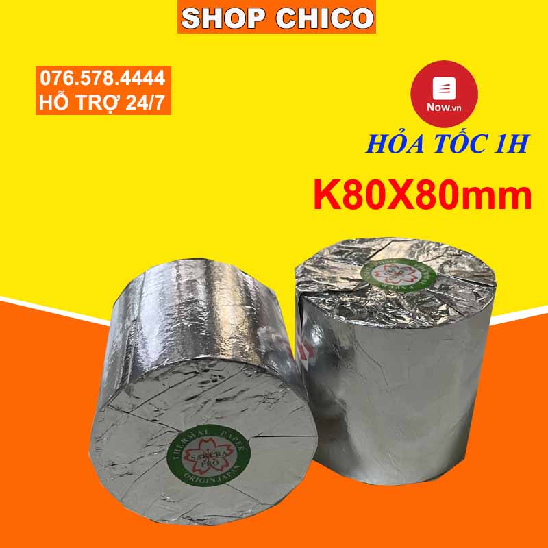 Combo 10 Cuộn giấy in Ocha, in nhiệt, in bill K80x80 giá rẻ Chico.vn