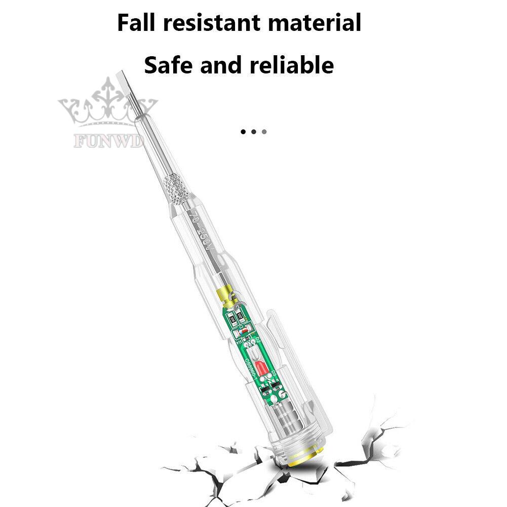 【FUNWD】70-250V Circuit Tester Electric Screwdriver Induction Voltage Detector Pen