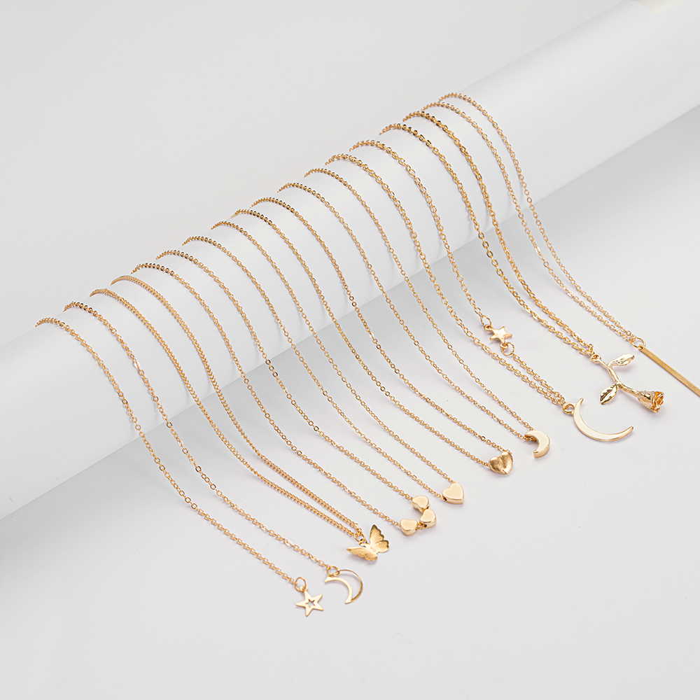 Vòng cổ mặt hình học đính đá thời trang cho nữ