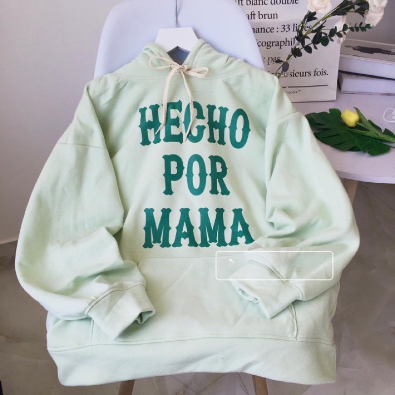 [ẢNH THẬT] Áo Nỉ Hoodie Chữ MAMA Chất Nỉ Ngoại Dày Dặn Form Rộng Tay Phồng-Unisex Nam Nữ( Hàng Sẵn)
