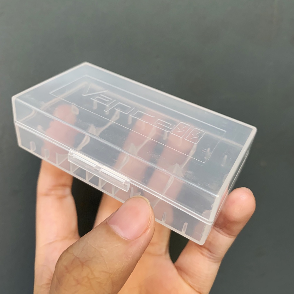 Hộp đựng 2 cell pin 18650 bằng Nhựa ABS trong suốt