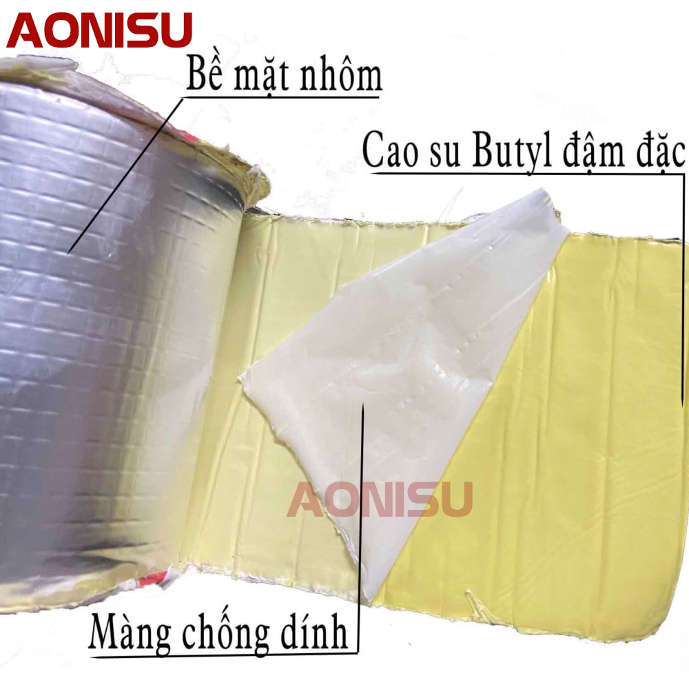 Băng Keo Chống Thấm Nhật Bản BUTLY RUBBER TAPE 20cm/10cm/5cm - Băng Dính Chống Thấm Nước Chống Dột Chống Nước - AONISU