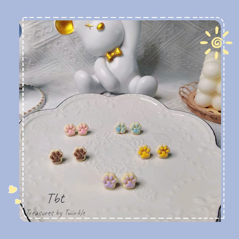 Bông Tai Hình Móng Vuốt Mèo Nhiều Màu Dễ Thương Cho Nữ