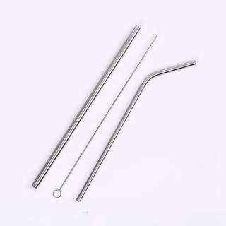 [HCM-GIÁ TỐT]  Bộ ống hút 3 món inox cho bé.