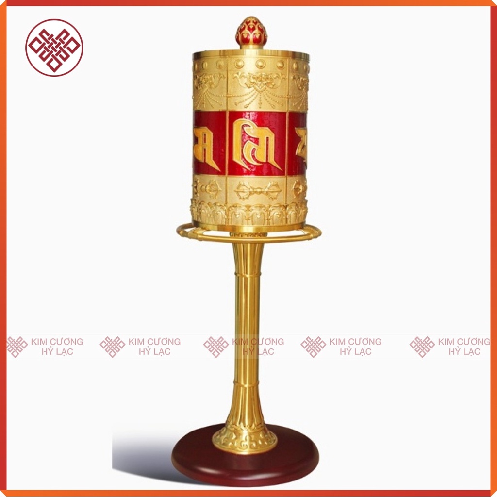Kinh Luân Xoay Kinh Luân Điện Vạn Phúc [Kim Cương Hỷ Lạc] Đồ Thờ Mật Tông 158Cm