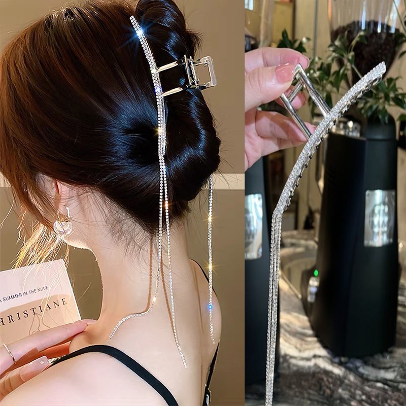 Kẹp Tóc Dài 11Cm Đính Đá Thời Trang Cho Nữ