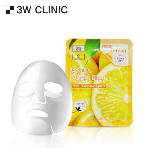 [Mã COSCOCOT4 -8% đơn 250K] Mặt Nạ Chiết Xuất Chanh 3W Clinic Fresh Lemon Mask Sheet 23ml