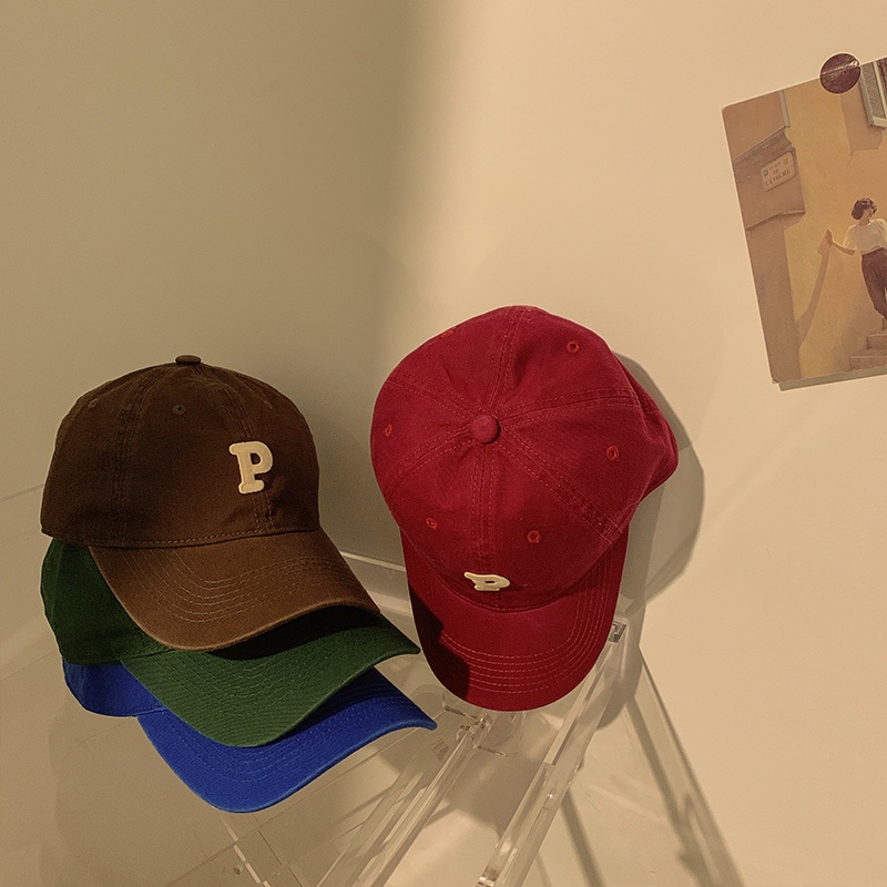 Nón Kết Thêu Chữ P Phong Cách Hàn Quốc Năng Động