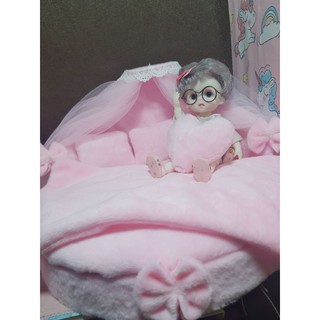 Giường princess cho búp bê 15cm , bjd , bru ..v..v.