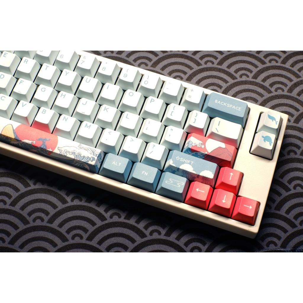 Keycap Coral Sea Cho Bàn Phím Cơ Chất Liệu PBT 126 Phím Cherry Profile | Gearbros