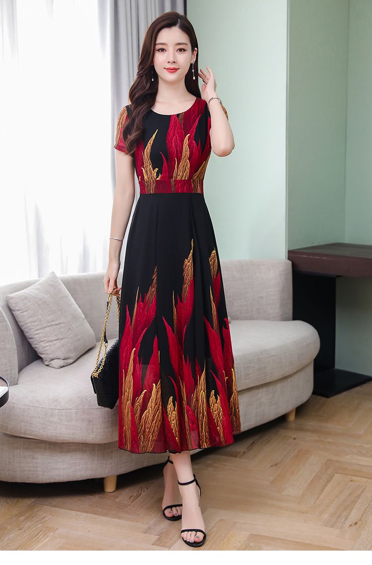 Đầm ôm Dáng Xòe In Họa Tiết Thời Trang Hè 2021 | BigBuy360 - bigbuy360.vn