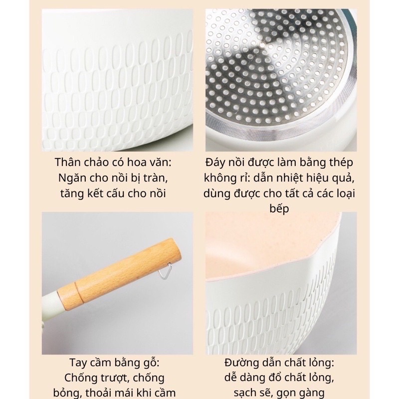 Chảo đá chống dính - chảo sâu lòng đáy từ 18cm