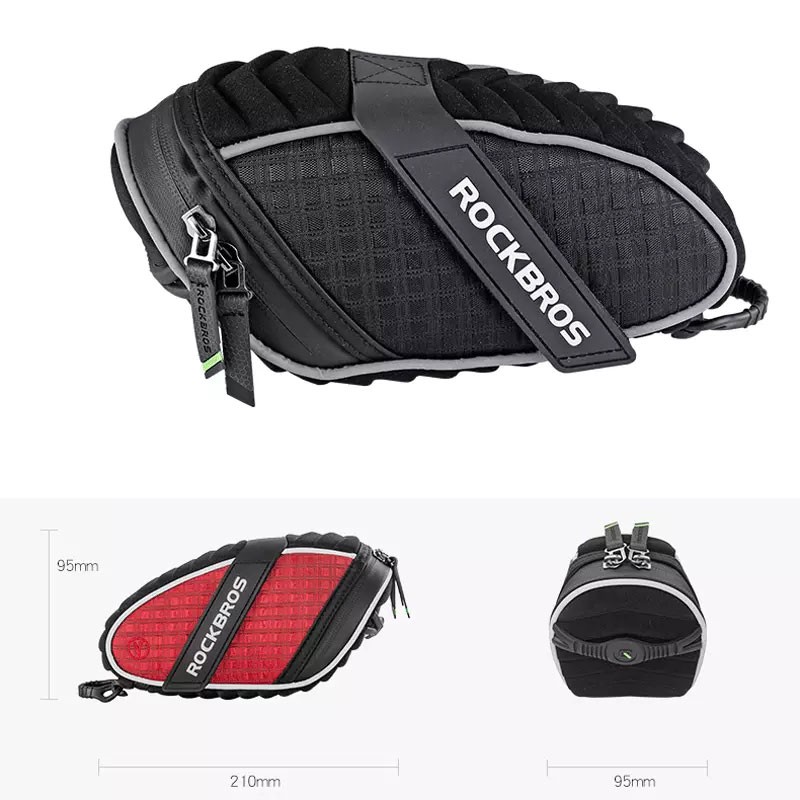 RockBros Túi yên xe đạp Vỏ 3D Túi yên xe phía sau Túi chống mưa phản quang Túi đi xe đạp phù hợp với Xe đạp gấp Dahon JAVA