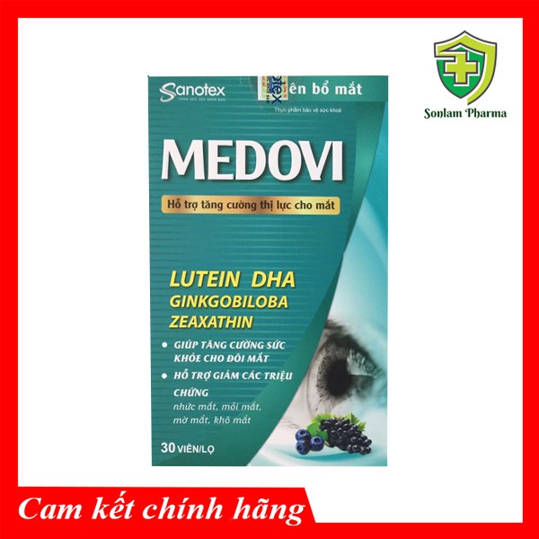 Viên Uống Tăng Cường Thị Lực Cho Mắt Medovi- Lọ 30 Viên