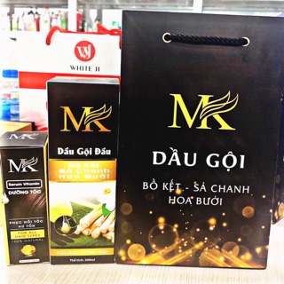 Dầu gội bồ kết sả chanh hoa bưởi MK + tặng 1chai serum dưỡng tóc chính hãng