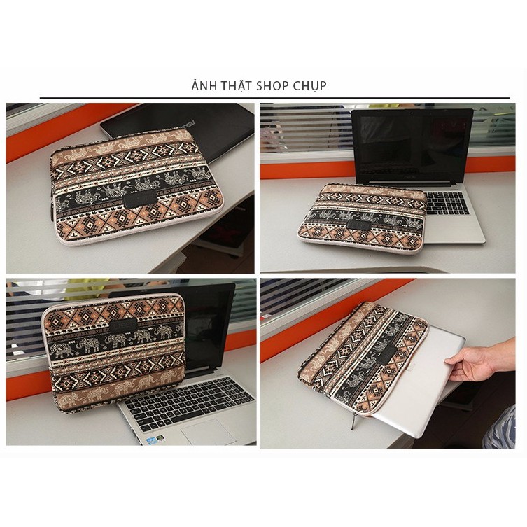 Túi chống sốc cho laptop macbook thời trang họa tiết thổ cẩm Thái Lan