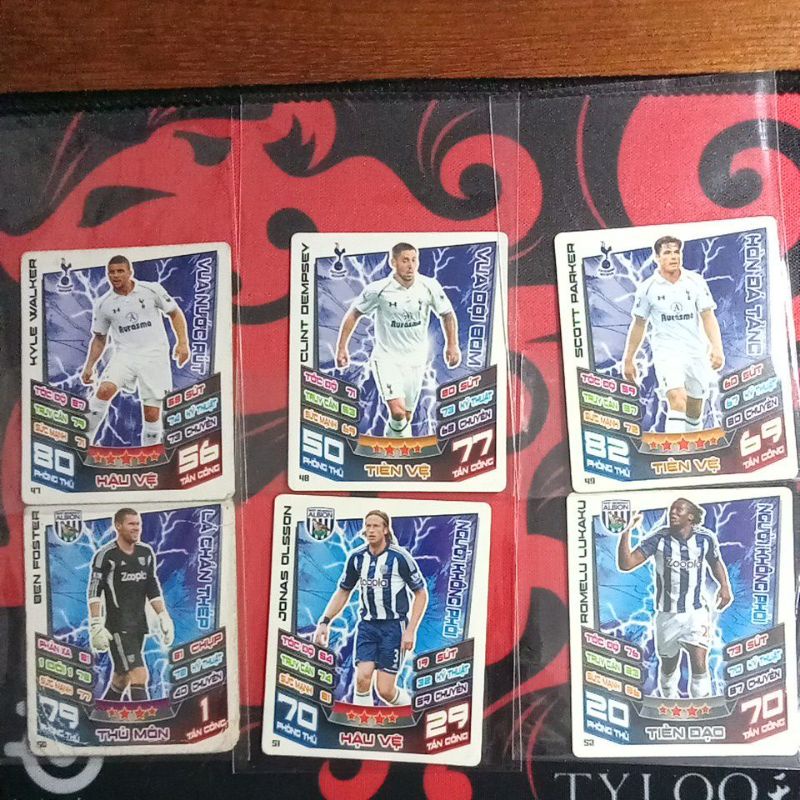Thẻ Cầu Thủ Bóng Đá Poca Match Attax Mùa Giải 2012-2013 Cũ
