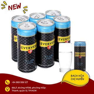 Lốc 6 lon Evervess Club Soda 330ml