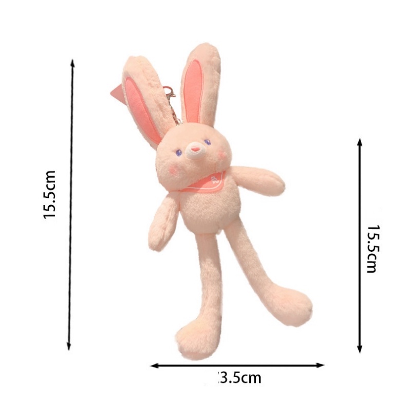 【COD】 30cm Búp Bê Nhồi Bông Hình Thỏ Tai Dài Có Thể Kéo Chân Dùng Làm Quà Tặng Sinh Nhật Cho Bé