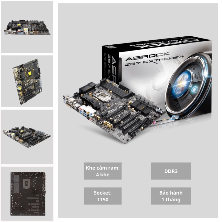 Main Máy Tính Asus, GiGa, MSI B85,B85M,H81,H81M DDR3 SOCKET1150 Giá Tốt Bảo Hành 1 Tháng 1 Đổi 1 - Tinhocanhduc