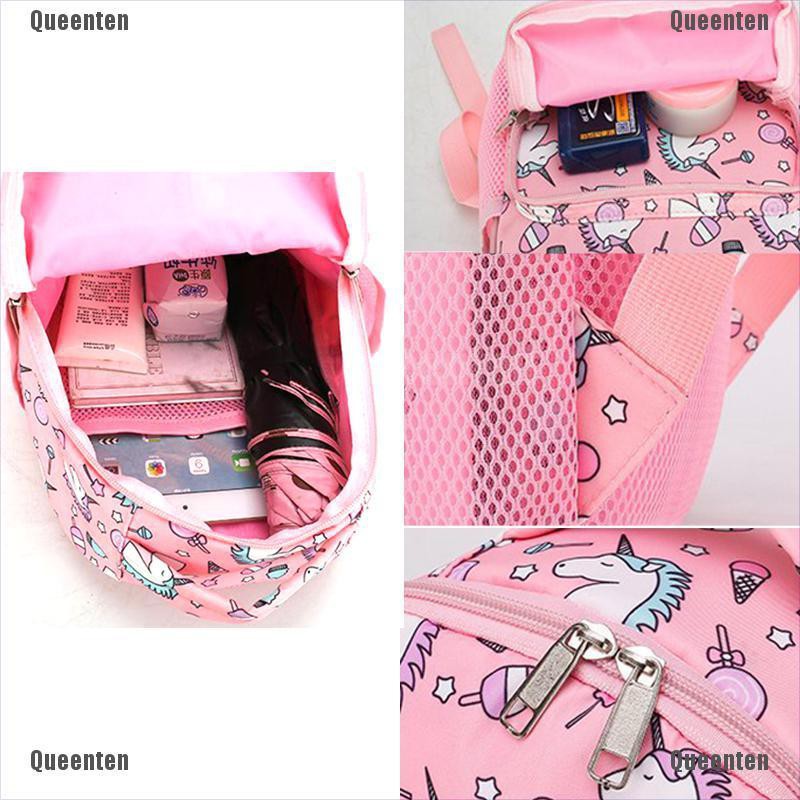 ★Queen★Kindergarten Unicorn Little Girls Kids School Bags Book Backpacks 2-5Years Old