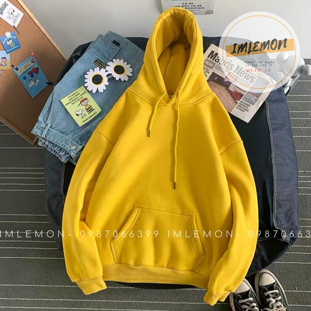 Áo Hoodie BASIC NHIỀU MÀU Trơn Team Couple Nỉ 100% Cotton SIÊU HOT