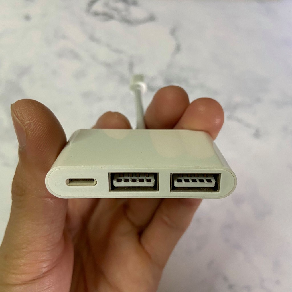 [Có Clip] Cáp OTG iPhone, iPad Earldom OT44 Tích hợp 2 cổng USB và 1 Cổng Lightning - Chính Hãng Earldom