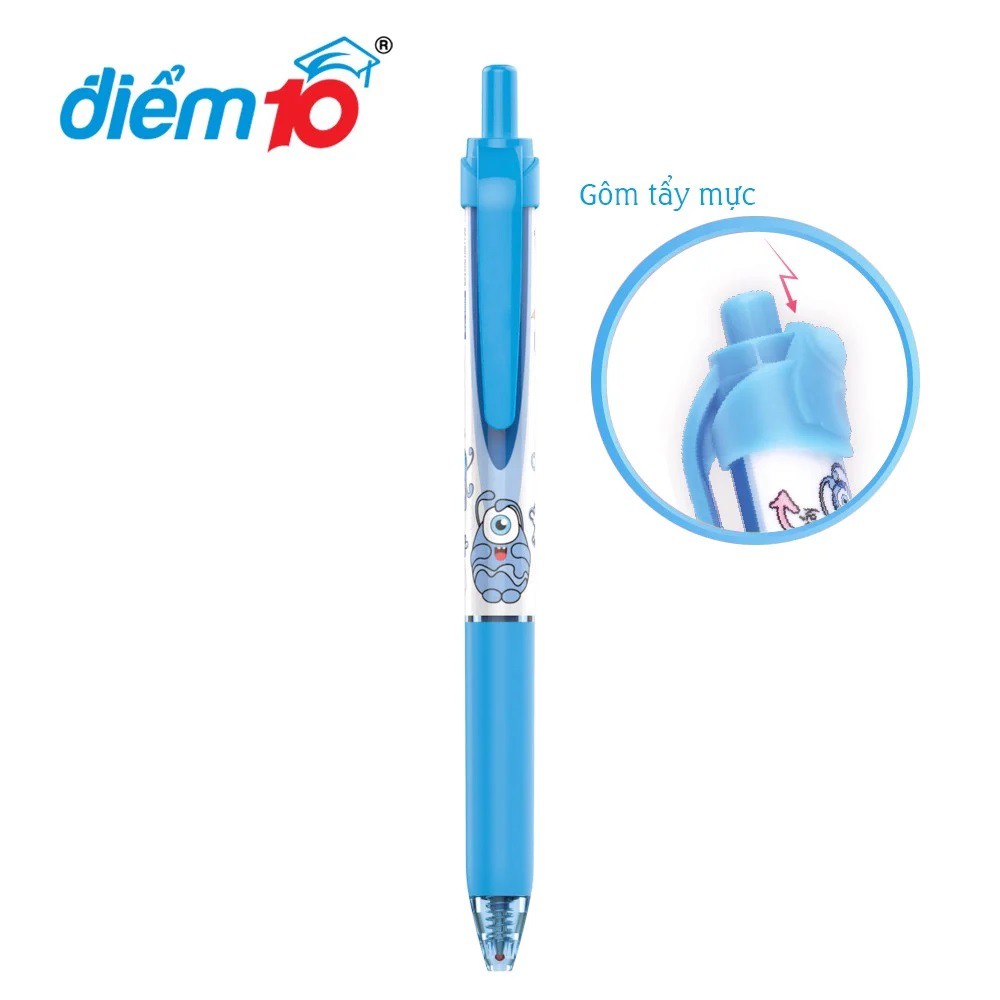 Combo 20 Bút Gel Thiên Long Mondee TP-GELE003- 3 màu mực Xanh/ Tím/ Đen- Mực Xóa Được