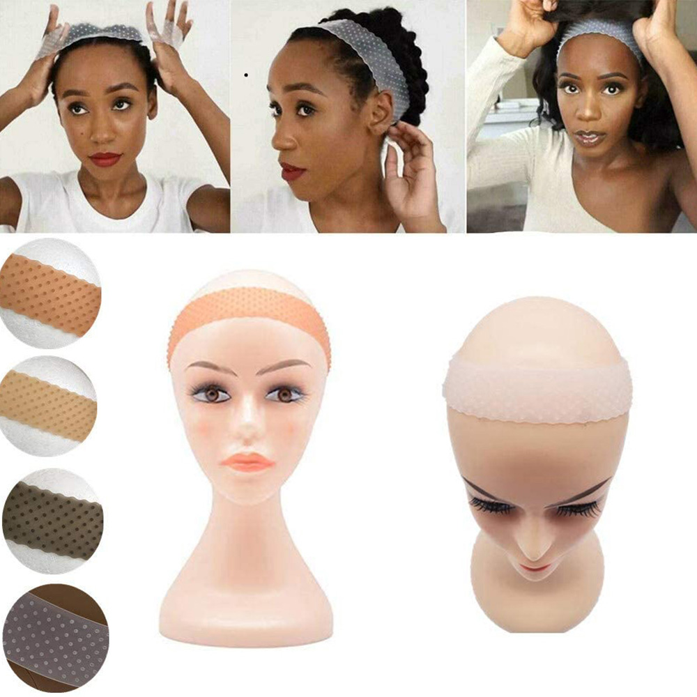 Dây đeo tóc giả bằng silicone co giãn không trượt 4 màu dành cho nam nữ