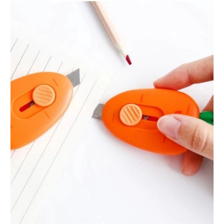 Dao dọc giấy mini hình củ cà rốt, văn phòng phẩm xinh xắn