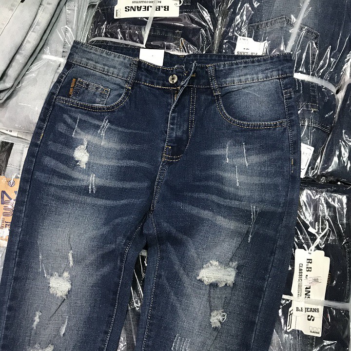 [Free ship-Hình thật] Quần jean nam rách JN9373