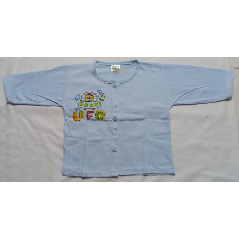 Áo nút giữa tay dài màu sơ sinh Bossini 100% cotton