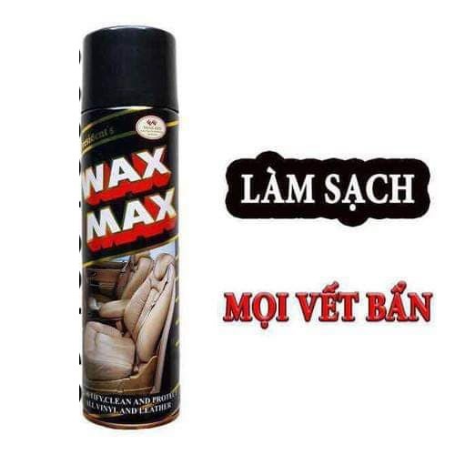 Bình xịt đánh bóng và làm sạch Wax Max, làm sạch nội thất ô tô, chai vệ sinh đồ da - Vạn Dặm Bình An