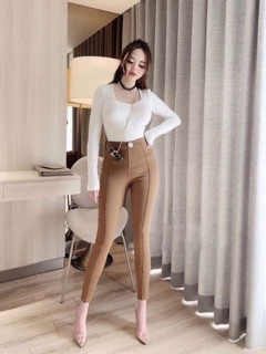 Quần jeans giấy cạp cao ( còn 5c màu trắng sz L xả lỗ)