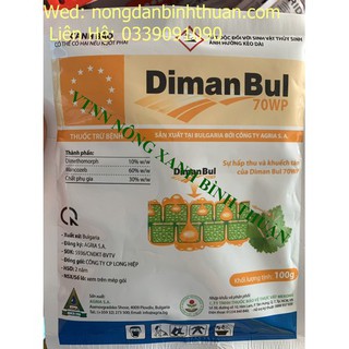 DIMAN BUL 70WP – THUỐC ĐẶC TRỊ BỆNH SƯƠNG MAI, THỐI THÂN XÌ MỦ, CHẾT NHANH - DIMAN BUL 70WP