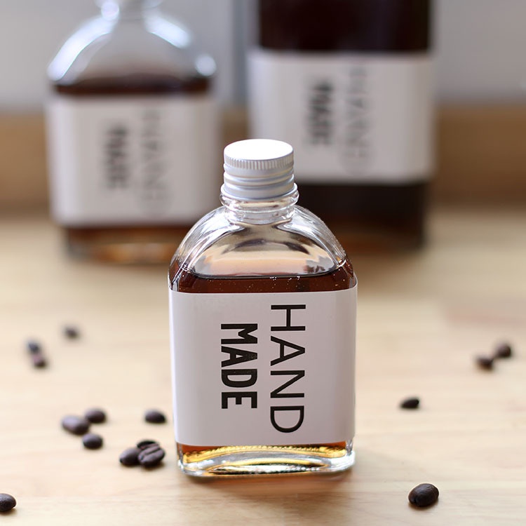 Chai thủy tinh dẹt vai vát đựng cà phê, trà sữa các dung tích 100ml, 250ml, 350ml, 500ml