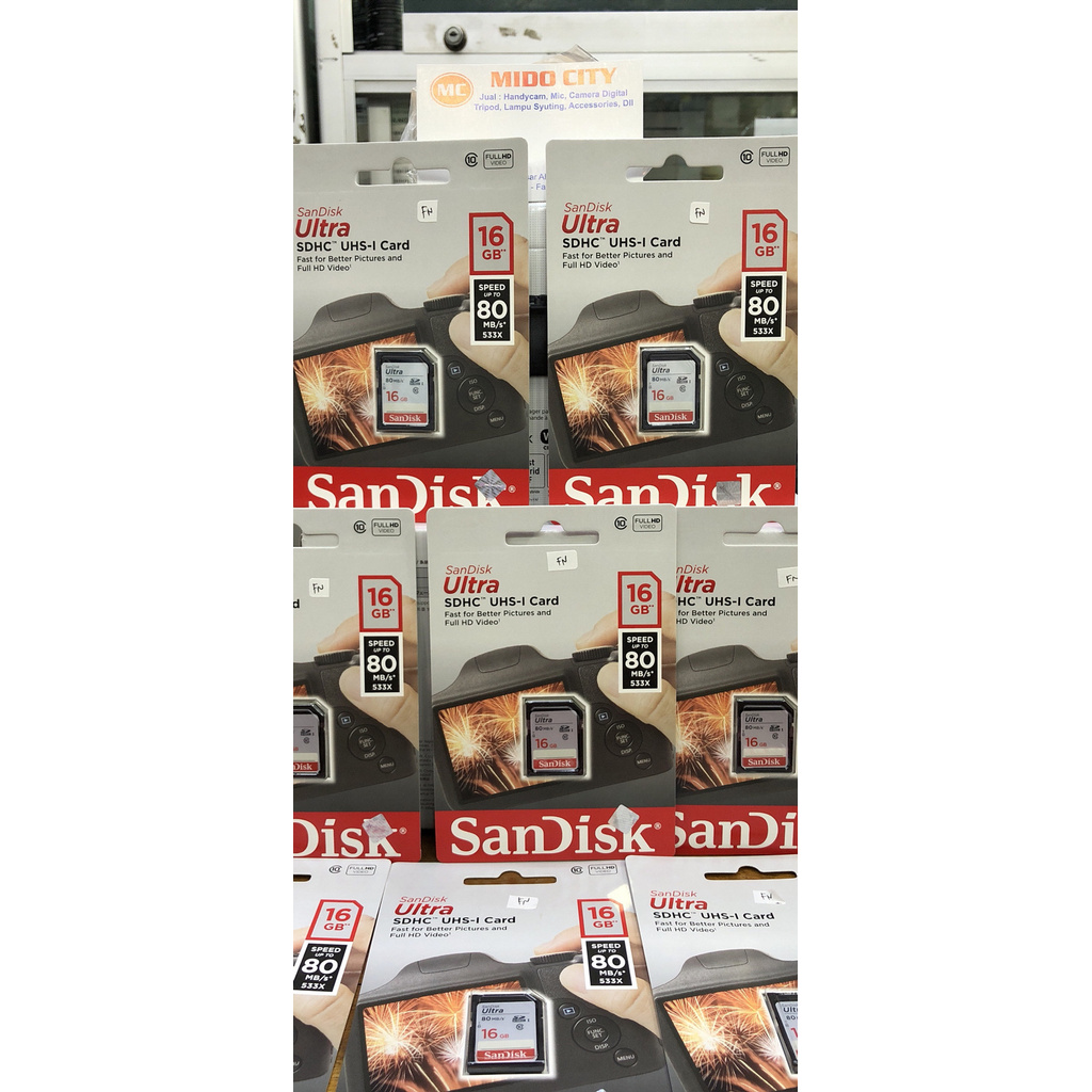 SANDISK Thẻ Nhớ Puas Sd 16gb Ultra 80mbs | BigBuy360 - bigbuy360.vn